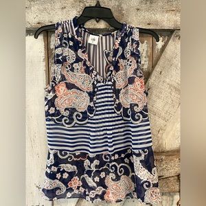 Cabi floral paisley peplum top